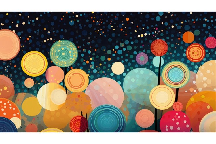 technology digital round background example image 1