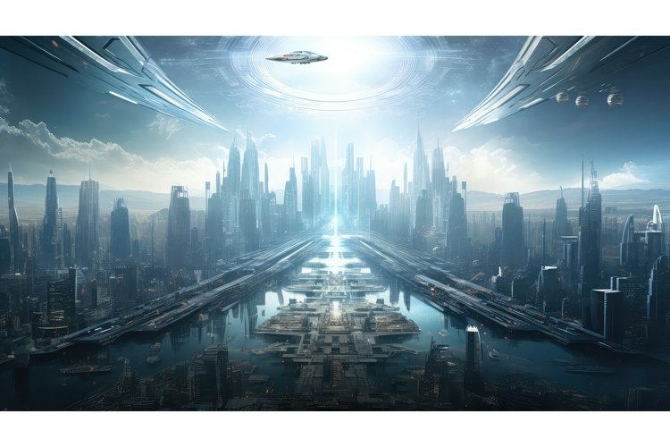 digital poster futuristic background example image 1