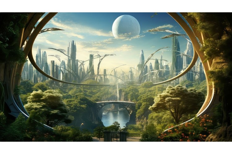 abstract poster futuristic background example image 1