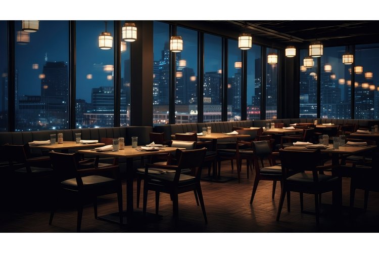 abandoned empty restaurant background example image 1