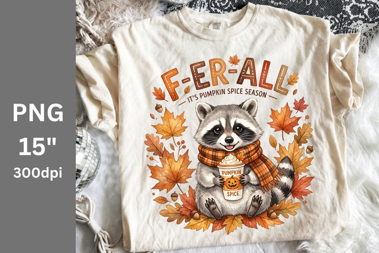 Fall PNG, Ferall PNG, Raccoon PNG