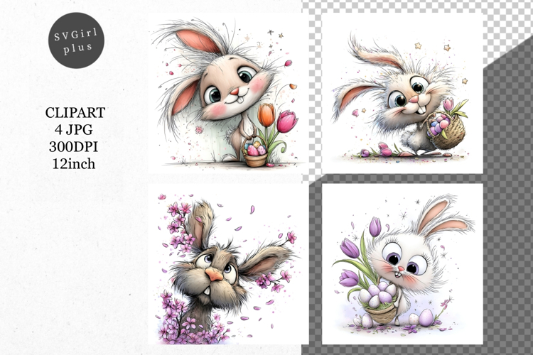 Bunny JPG, Whimsical JPG, JPG, Junk journal,