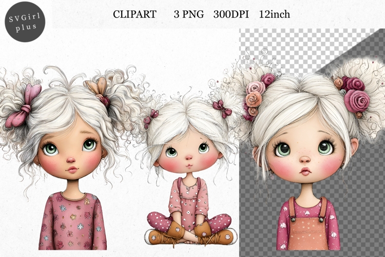 Girl PNG, Girl Clipart, Whimsical Clipart