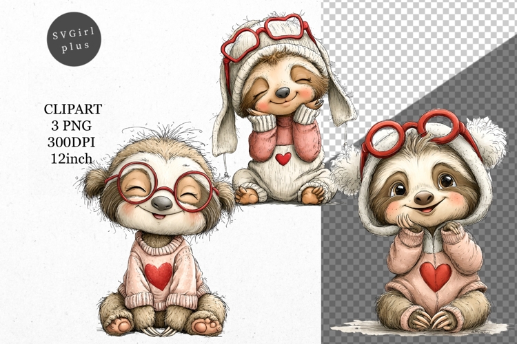 Cute Sloth Clipart Image 15