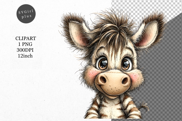 Zebra Clipart, Animals Clipart, Whimsical Clipart