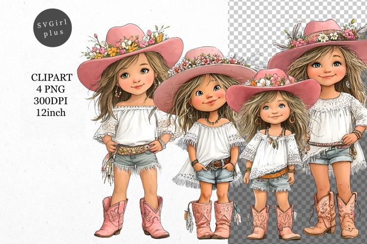 Girl Clipart, Whimsical Clipart,