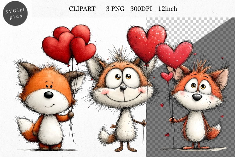 Cute Watercolor Fox Clipart Image 11