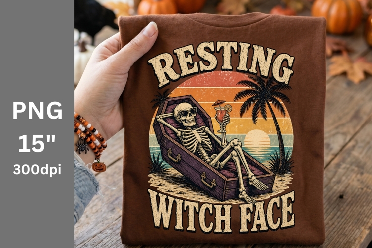 Halloween PNG, Resting Witch Face PNG, example image 1
