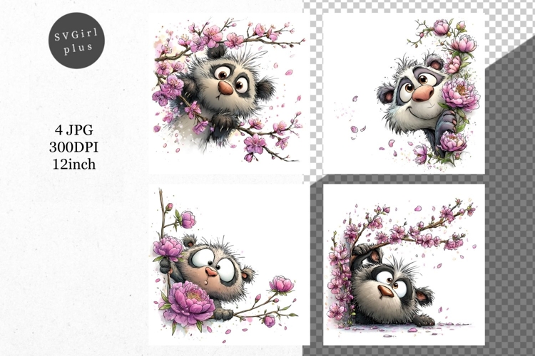 Panda JPG, Whimsical JPG, JPG, Junk journal,