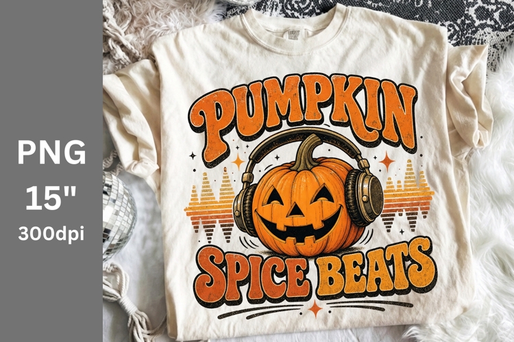 Halloween PNG, Pumpkin Spice Beats PNG