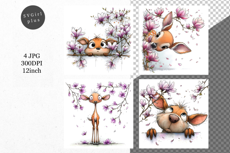 Deer JPG, Whimsical JPG, JPG, Junk journal,