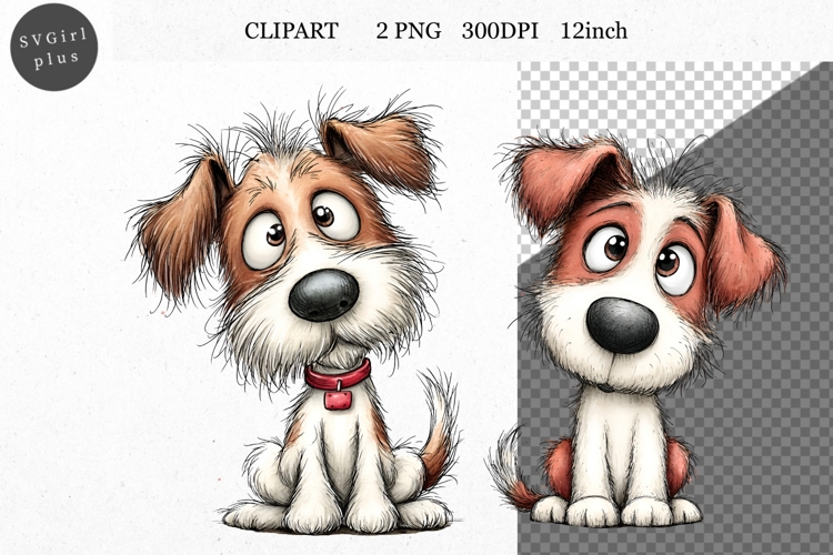 Dog Clipart, Whimsical Clipart,