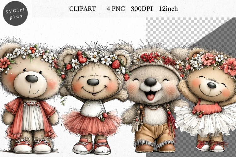 Teddy Bear Clipart, Whimsical Clipart