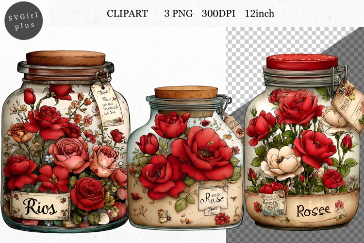 Jar PNG, Mothers Day PNG, Whimsical Clipart,