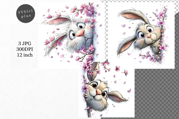 Bunny JPG, Whimsical JPG, JPG, Junk journal,