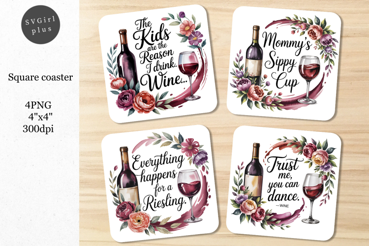 Wine coasters, Holiday coasters, Funny Coasters