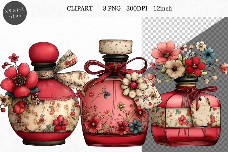 Perfume PNG, Mothers Day PNG, Whimsical Clipart,