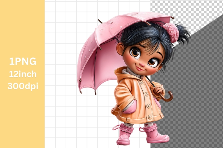 Girl Clipart, Spring Clipart, Whimsical Clipart,