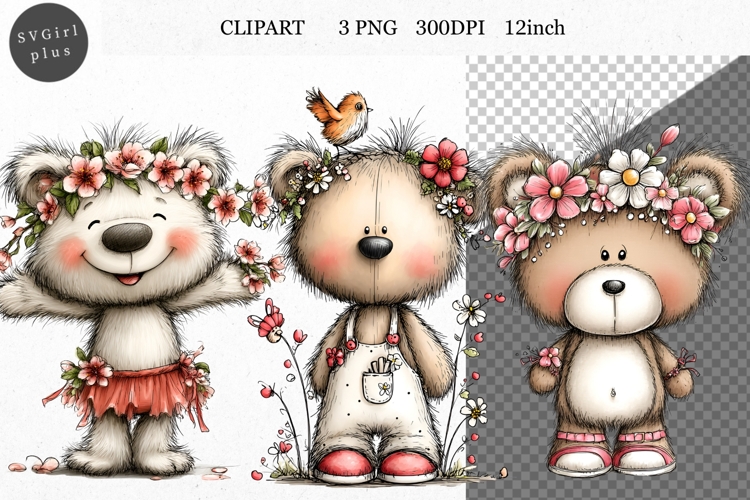 Teddy Bear Clipart, Whimsical Clipart