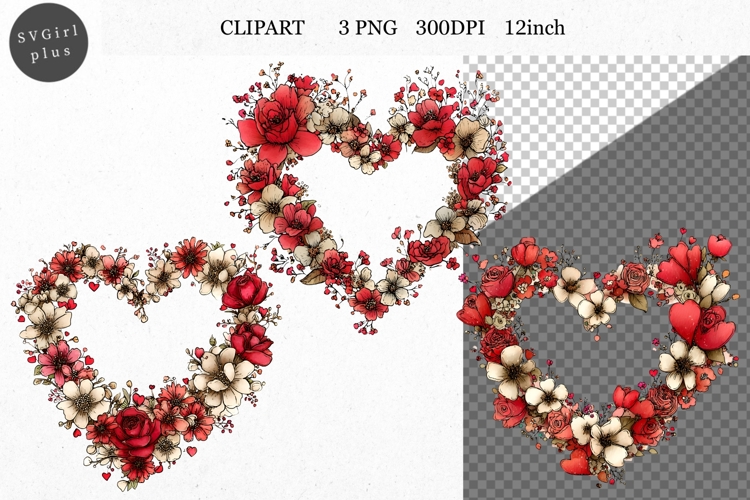 Heart Clipart, Valentines Day Clipart, Whimsical Clipart,