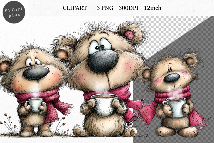 Teddy Bear Clipart, Whimsical Clipart,