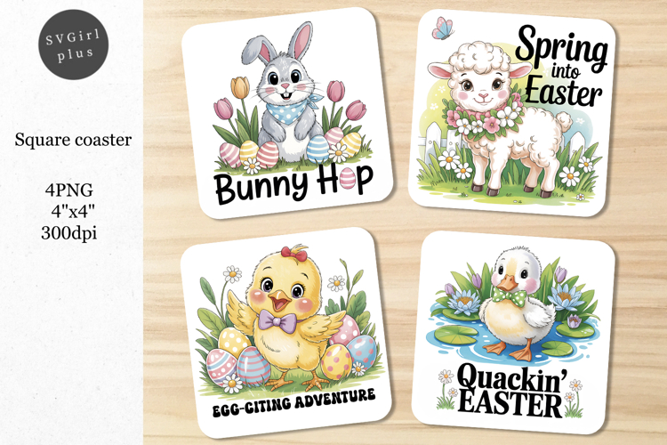 Easter coasters, Spring coasters, Coaster