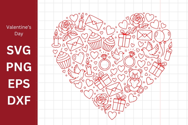 Heart SVG, Valentines Day SVG, Cricut, Love