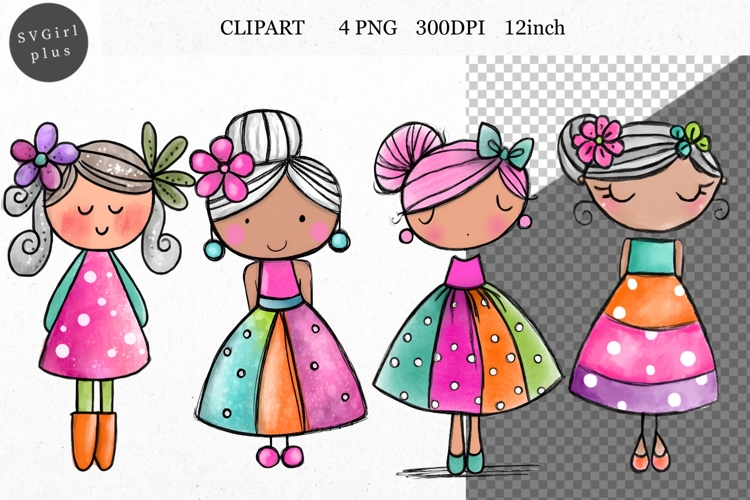 Girl PNG, Girl Clipart, Whimsical Clipart