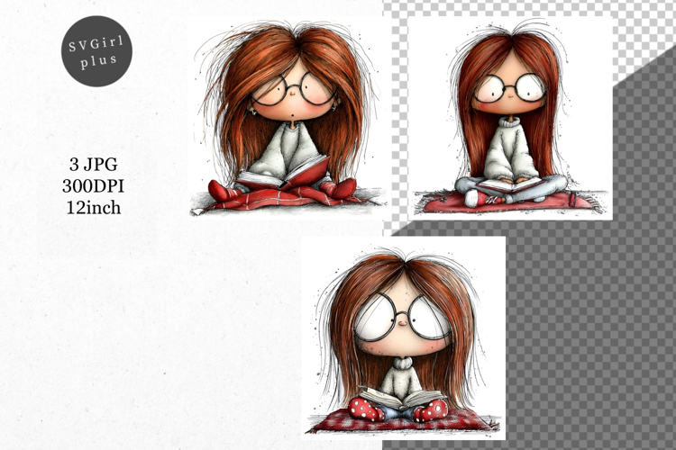 Girl, Whimsical JPG, JPG, Junk journal,