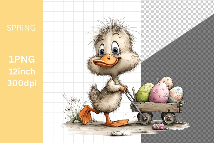 Duck Clipart, Easter Clipart, Whimsical Clipart,