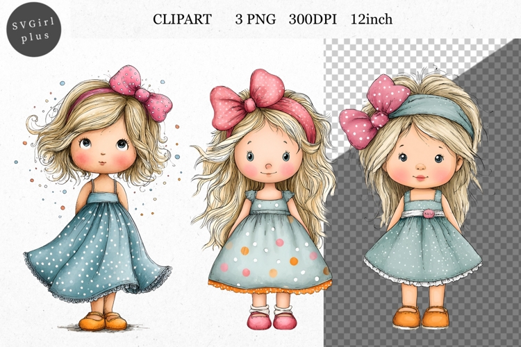 Girl PNG, Girl Clipart, Whimsical Clipart