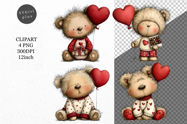 Cute Teddy Bear Clipart Image 3