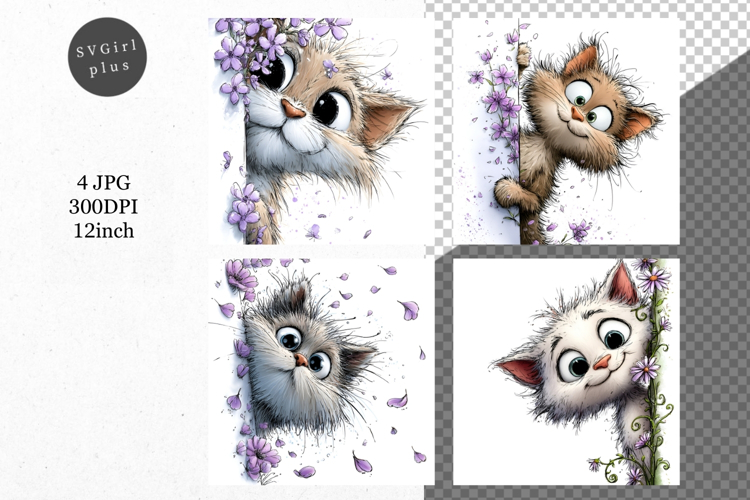 Cat JPG, Whimsical JPG, JPG, Junk journal,