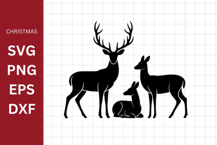 Reindeer SVG, Silhouette, Cricut