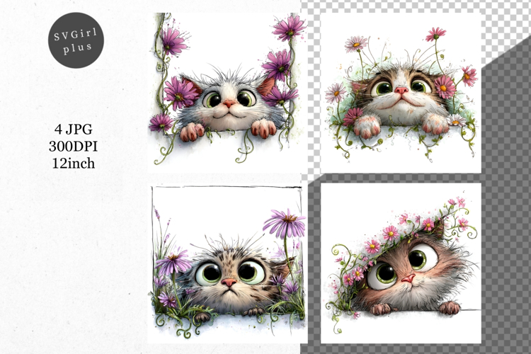 Cat JPG, Whimsical JPG, JPG, Junk journal,