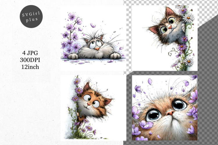 Cat JPG, Whimsical JPG, JPG, Junk journal,