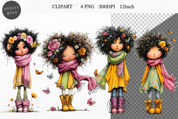 Girl PNG, Girl Clipart, Whimsical Clipart