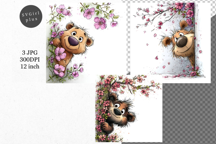 Bear JPG, Whimsical JPG, JPG, Junk journal,