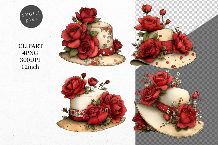 Hat PNG, Mothers Day PNG, Whimsical Clipart,