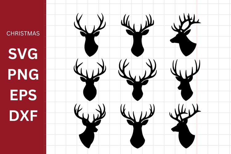 Reindeer SVG, Silhouette, Cricut