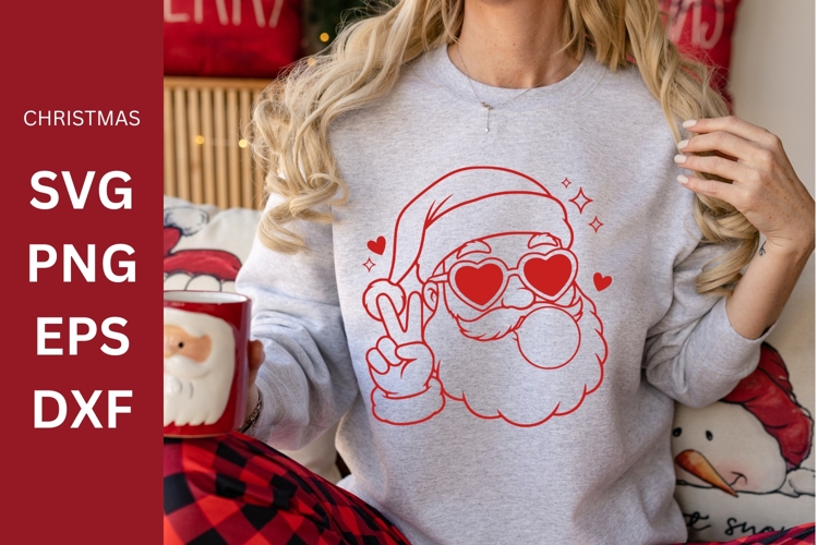 Santa SVG, Silhouette, Cricut