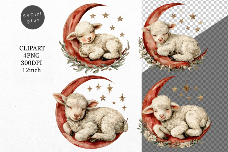 Sheep Clipart, Easter Clipart, Whimsical Clipart,