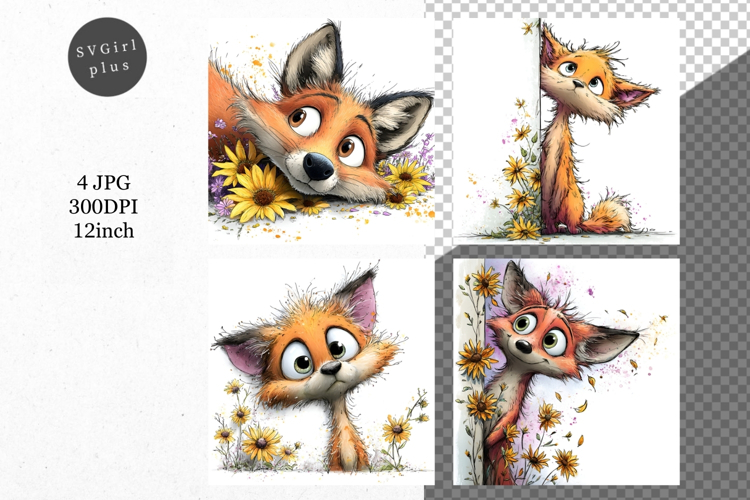 Fox JPG, Whimsical JPG, JPG, Junk journal,