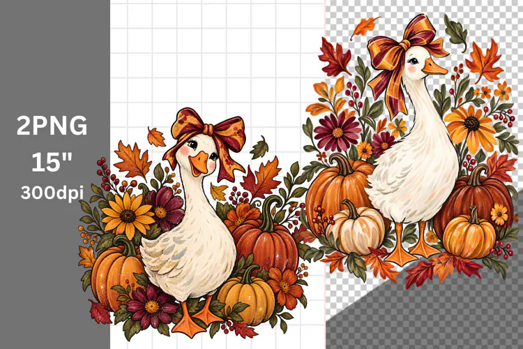 Fall PNG, Halloween PNG, Goose PNG