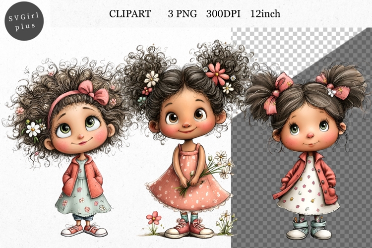Girl PNG, Girl Clipart, Whimsical Clipart