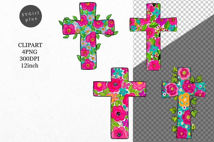 Cross clipart, Jesus, Easter clipart, Whimsical Clipart