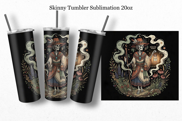 Halloween Tumbler Wrap, Tumbler Wrap 20oz, Skeleton