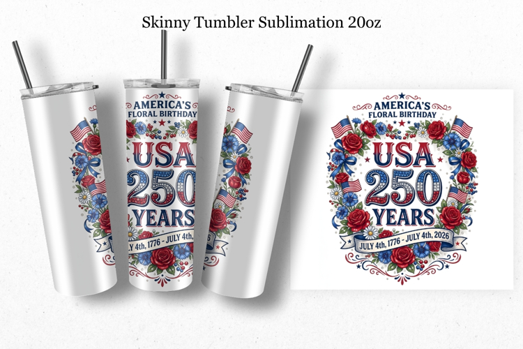 USA Tumbler Wrap, Tumbler Wrap 20oz, 4th of July
