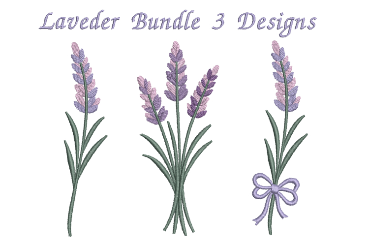 Lavender Collection 3 Botanical Embroidery Designs