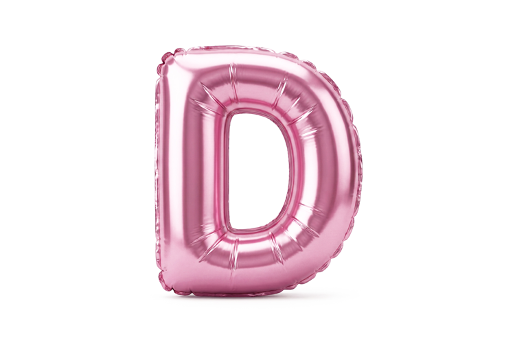 Pink Metallic Letter D Foil Balloon Party Decoration